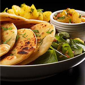 Roti/Paratha with Aloo Sabzi